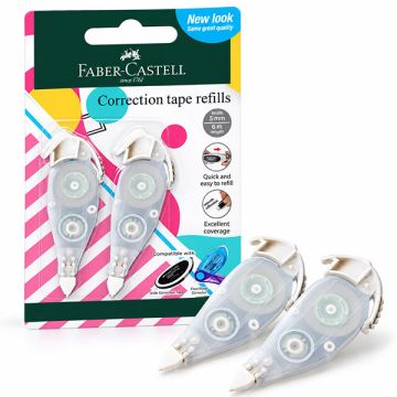 Faber-Castell Correction Tape Refill 5mm x 6m Twin Pack