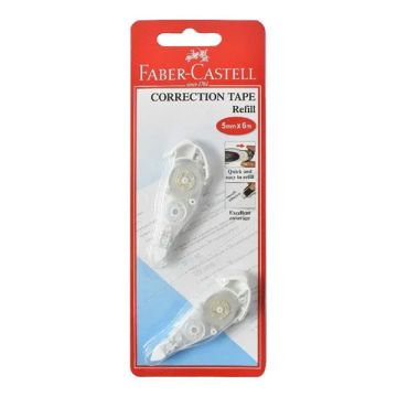 Faber-Castell Correction Tape Refill 5mm x 6m Twin Pack