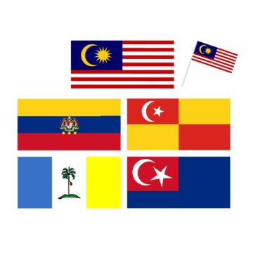Malaysia & State Flags Multiple Sizes 1pc