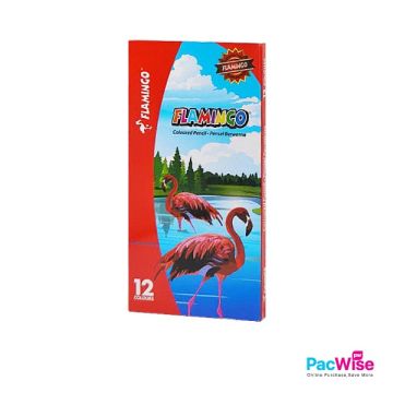 Flamingo Coloured Pencils CP12L – 12 Colours Long Pencil Set | Soft Lead Colour Pencil for Drawing & School Use