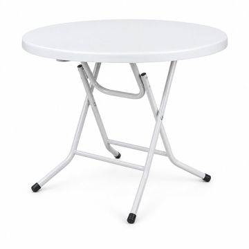 Pre-Order FRT 880 Plastic Round Foldable Table 900mm White
