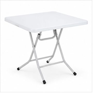 Pre-Order FST 881 Plastic Square Foldable Table 800mm White/Red