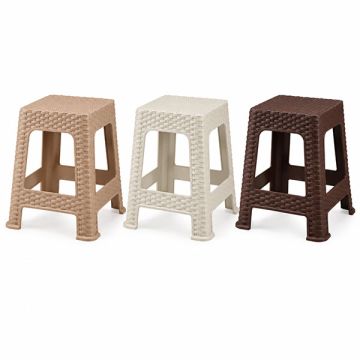 Pre-Order FUN 3247 Rattan Plastic Stool 380 x 380 x 470mm