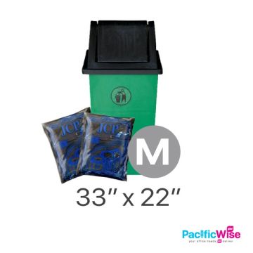 Medium Black Garbage Bag 22" x 33" 30pcs Pack