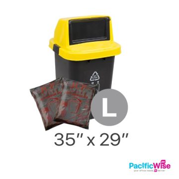 Large Black Garbage Bag 29" x 35" 10pcs Pack
