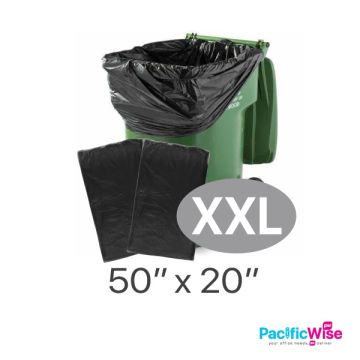 XXL Black Garbage Bag 50" x 52" 10pcs Pack