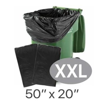 XXL Black Garbage Bag 50" x 52" 10pcs Pack