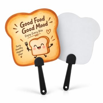 Custom Hand Fan PFS 003 178x165mm 4C Double-Sided Print