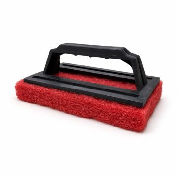 Hand Held Scouring Pad Red Kitchen Cleaning Scrubber 15cm