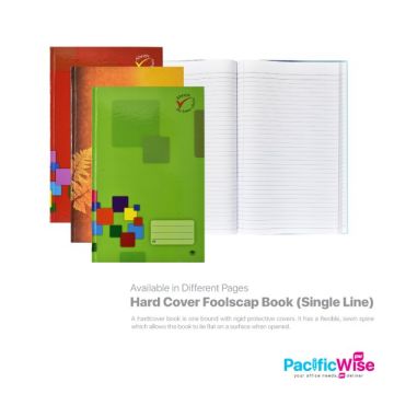 Hard Cover Foolscap Book – Single Line (F4 Size, 120 / 200 / 300 / 400 Pages)