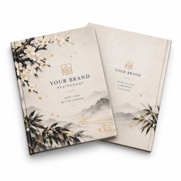 Custom Hard Cover Menu Cover 220x307mm 4C Gloss Lamination