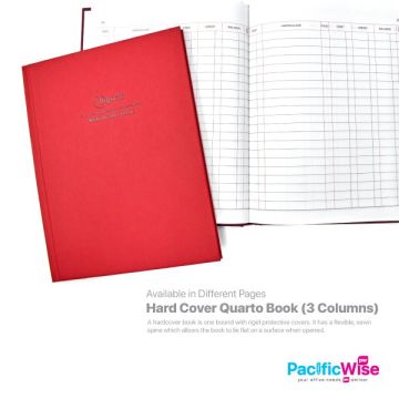 Hard Cover Quarto Book 3 Columns F5 60gsm