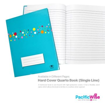Quarto Hard Cover Book Single Line F5 60gsm