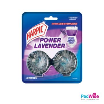 HARPIC Power Flushmatic Lavender Toilet Block 50g x 2 (Value Pack)