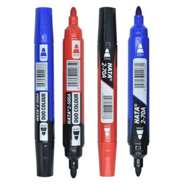 Permanent Marker/Hata/2-70A/2-500A/Penanda Kekal/Twin Tip/Duo Colour/Writing Pen/2.0mm
