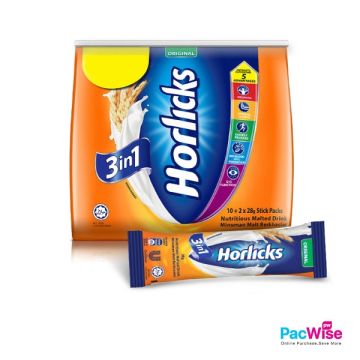Horlicks 3in1 Original 10s x 28g – Instant Malted Milk Drink | Nutritious Malt Beverage Malaysia