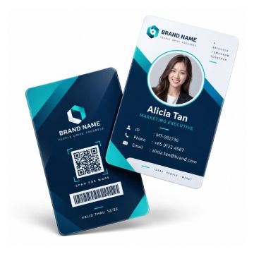 Custom ID Card Printing 54x85mm 0.8mm Gloss PVC Double-Sided