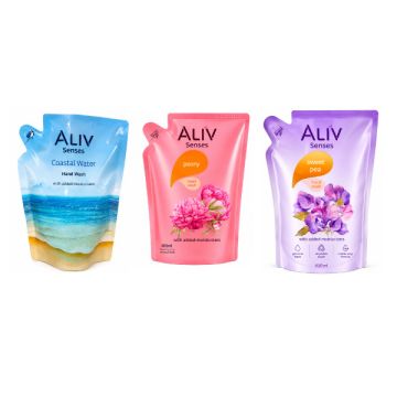 Aliv Hand Wash Pouch 400ml Random Flavor