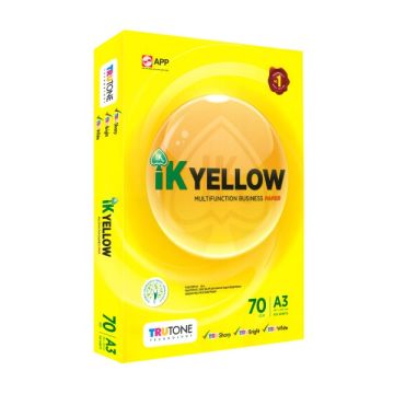 IK Yellow TruTone A3 Copier Paper 70gsm Smooth Print 500 Sheets