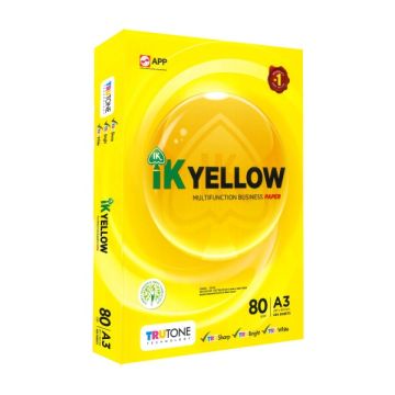 IK Yellow TruTone A3 Copier Paper 80gsm Crisp Print 500 Sheets