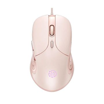 INPHIC Office Wired Mouse RGB Lighting Black White Pink