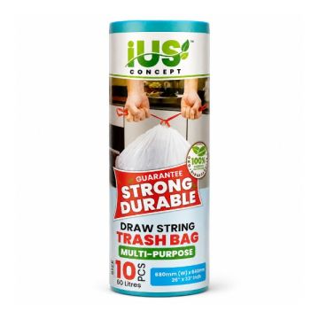 IUS Concept Drawstring Trash Bag L 60L 10pcs