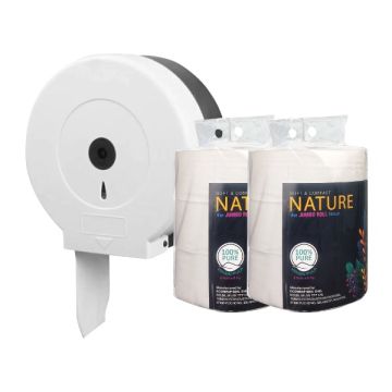 Jumbo Roll Tissue Dispenser (1 Unit) Get Free Nature Jumbo Roll Tissue (3 Rolls x 2 Packs)