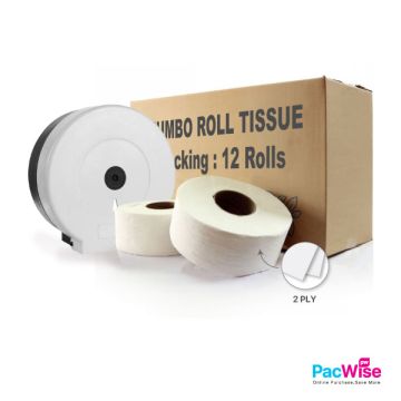 JRT + Dispenser Set/Tuala Roll Jumbo + Dispenser Set/Jumbo Roll Tissue/Towel Paper/Virgin Pulp