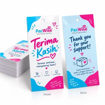 Custom Thank You Card (Kad Terima Kasih) 40x86mm 4C Print