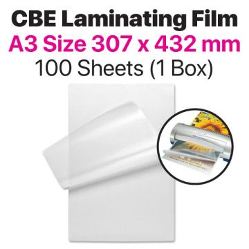 CBE A3 Laminating Film 100 Micron Anti-Static (100 Sheets)