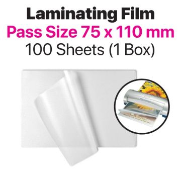 Pass Size Laminating Film 75x110mm 100 Micron Anti-Static