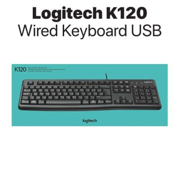 Logitech K120 Wired Keyboard USB Quiet Typing Full-Size