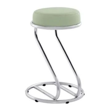 BS-933 Low Seater Stool Chrome Fabric Seat