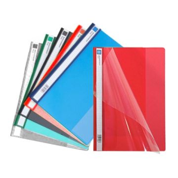 Q M-File Management File 1807 A4 Clear Cover Fastener Folder