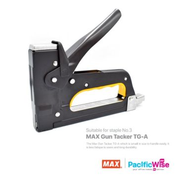 Max Gun Tacker TG-A – Compact Heavy Duty Stapler Gun | Lightweight, Durable & Easy to Use | Compatible with No.3, T3-10MB, T3-13MB, T3-13H Staples