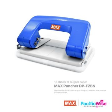 Original Max DP-F2BN Paper Puncher – Type B 2-Hole Punch (13 Sheets, 80mm Distance)