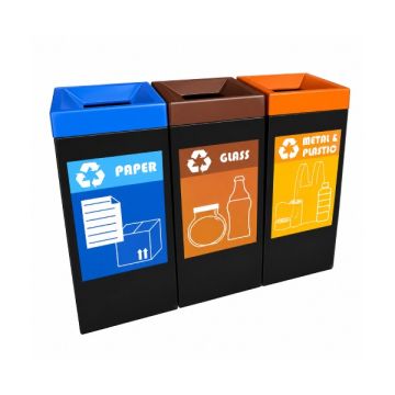 Mountain FC 80 Recycle Bin 3-in-1 Waste Sorting Bin AT3B