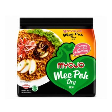 Myojo Mee Poh Dry Instant Noodles 80g x 5 Packs