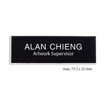 Customized Engraved Name Tag Tag 1 Metal Pin or Magnet