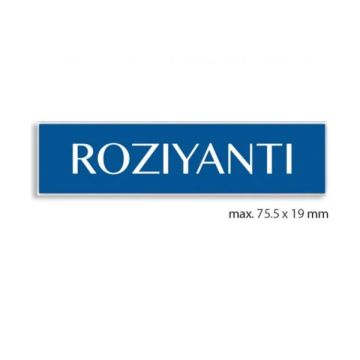 Engraved Name Tag Tag 2 19x75.5mm Pin or Magnet