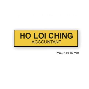 Engraved Name Tag Tag 2A 16x63mm Pin or Magnet