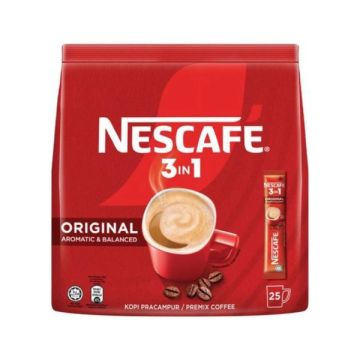Nescafe 3 in 1 Regular Original Coffee 18g x 25 Sachets
