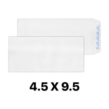 White Non-Window Envelope 4.5 x 9.5 Inch