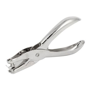 One Hole Punch 6mm Chrome Plated 5-Sheet Capacity
