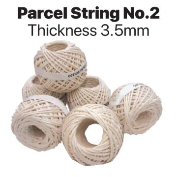 Cotton Parcel String No.2 3.5mm Twine (6 Rolls/Pack)