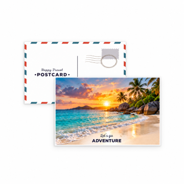 Customized Printing Postcard A5 240gsm Super White Full Colour Double Sided