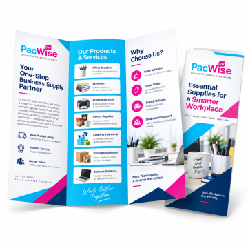 Customized Digital Printing Brochure A3 2FA Tri Fold 100gsm Art Paper Full Colour Double Sided