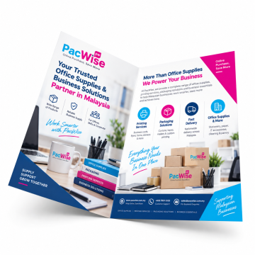 Customized Offset Printing Brochure A3 1 Fold 100gsm Art Paper Full Colour Double Sided