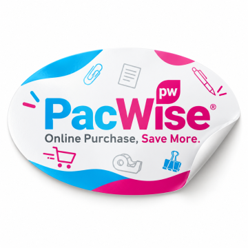 Custom Oval Sticker Label 50mm x 50mm 4 Colour Mirrorkote