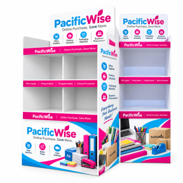 Custom POP Display POP M1 Small 1270mm x 290mm x 240mm 6mm PVC Foamboard with Matt Lamination